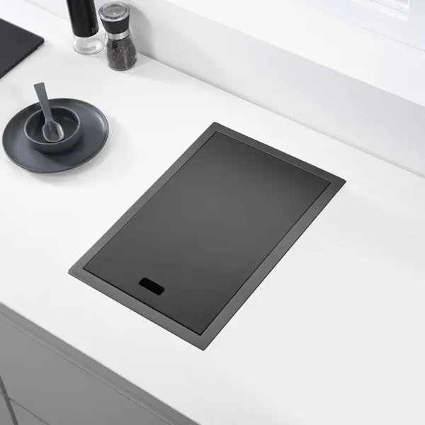 Black Kitchen sink Hidden Single bowl Bar Small Size sink Stainless Steel Balcony sink Concealed black kitchen sink Bar sink - Image 2