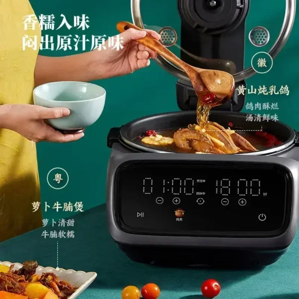 home 1800W cooking machine automatic intelligent frying pan high power multi-function smoke-free Cooking robot - Image 2
