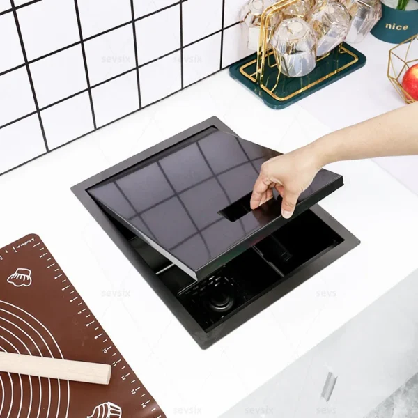 Hidden Bar Sink Stainless Steel Kitchen Sink Apartment Small Single Slot Touring Car Dishwashing Sink With Cover Plat Wash Basin - Image 4