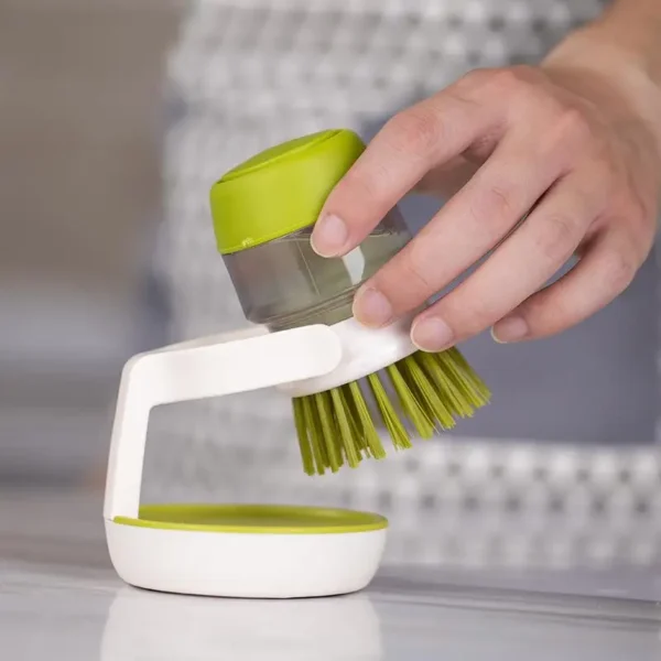 Kitchen Wash Pot Dish Brush with Dispenser Liquid Filling By Pressing Does Not Hurt Pan Automatic Cleaning Brushes - Image 2