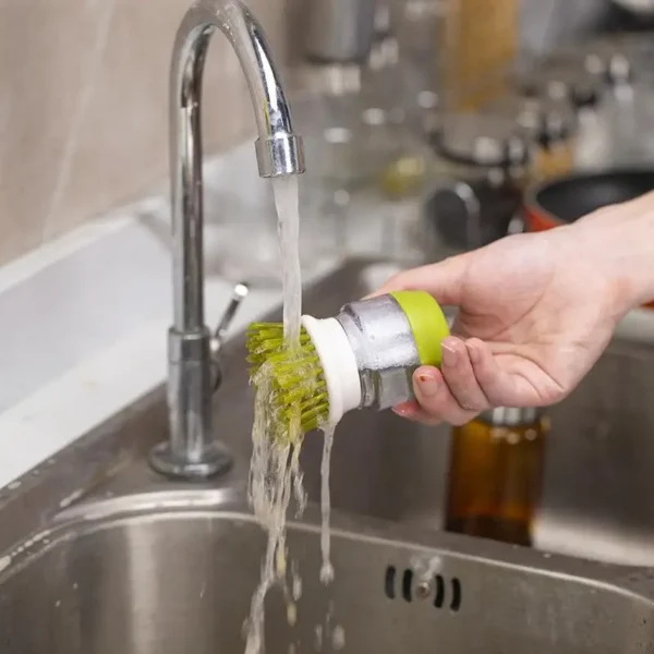 Kitchen Wash Pot Dish Brush with Dispenser Liquid Filling By Pressing Does Not Hurt Pan Automatic Cleaning Brushes - Image 5