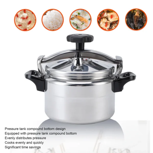 Pressure Cooker Universal Compound Bottom Easy to Open and Close Aluminium Pressure Canner for Gas Cooktops Flat Top Cooktops In - Image 3