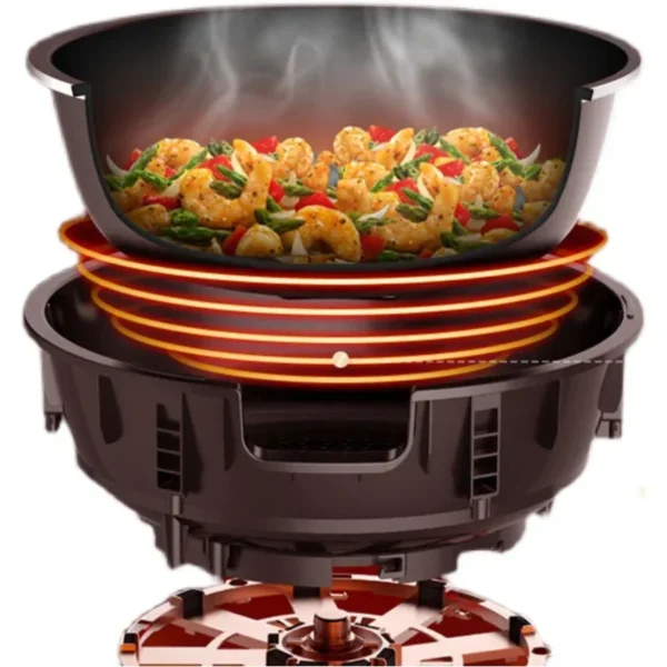 Midea cooking machine home automatic intelligent frying pan high power multi-function smoke-free 1800W Cooking robot - Image 4