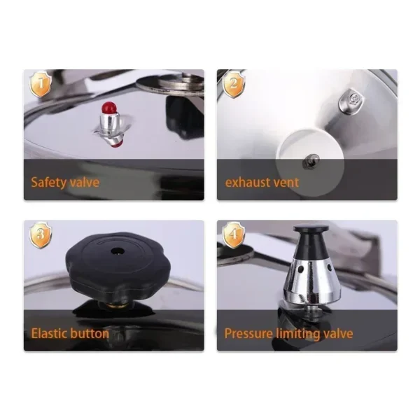 Aluminum Alloyl Large-Capacity Pressure Cooker Gas Cooker Can Use Explosion-Proof Pot Home Cooking Utensils 5-18L - Image 8