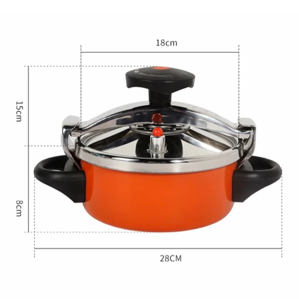 2L 2 Liter Stainless Steel Double Bottom Mini Pressure Cooker Canner For Gas Stoves Induction Stove Kitchenware Kitchen Supplies - Image 2