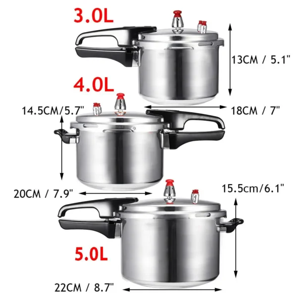 18cm/20cm/22cm Kitchen Pressure Cooker Electric Stove Gas Stove Energy-saving Safety Cooking Utensils Aluminum Alloy - Image 3