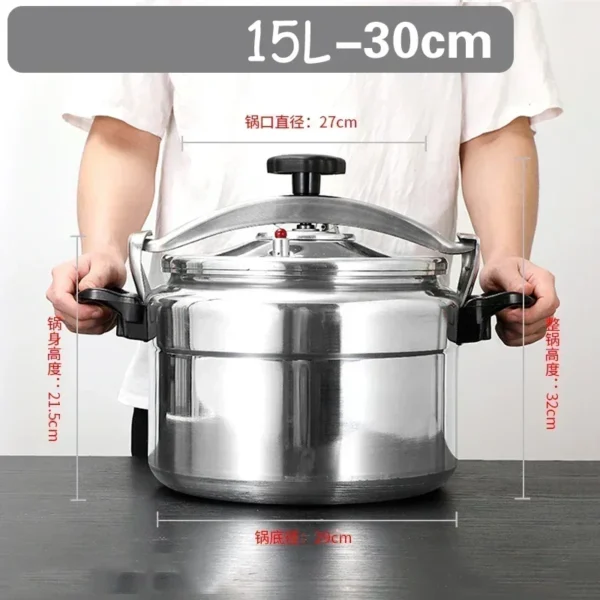 Aluminum Alloyl Large-Capacity Pressure Cooker Gas Cooker Can Use Explosion-Proof Pot Home Cooking Utensils 5-18L - Image 10