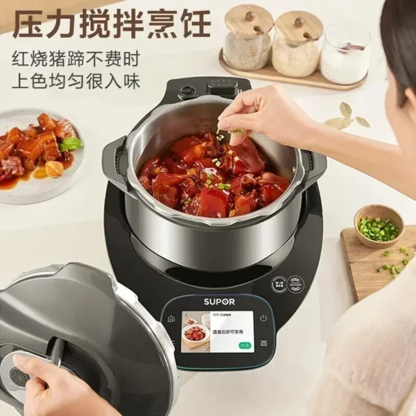 SUPOR Multifunctional Automatic Wok - Type Cooker Robot for Home: Electric Pressure - Equipped Kitchen Food Machine - Image 5
