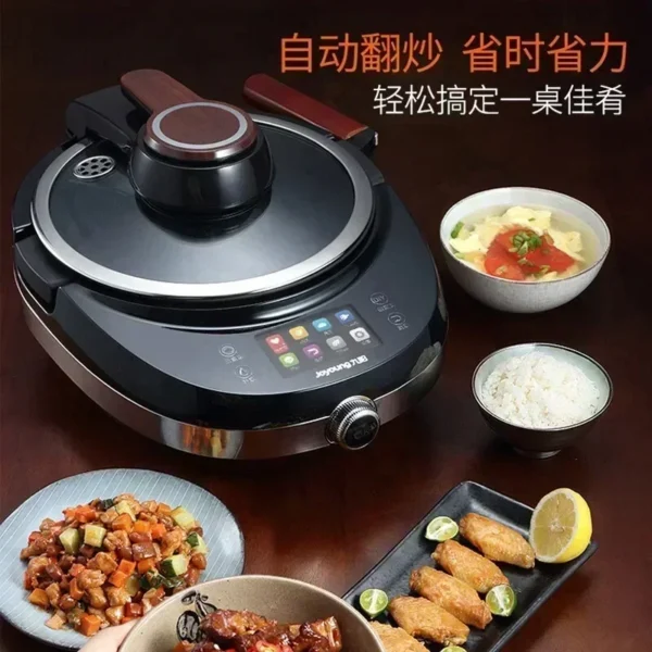 New automatic intelligent cooking robot. Household. Multifunctional cooking pot. Wok. Oil-free automatic cooker. - Image 2