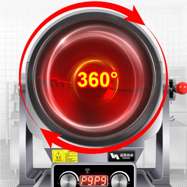 Automatic Cooker Commercial Full-Automatic Intelligent 220V Fried Rice Robot Induction Cooker Roller Fried Powder Machine - Image 4