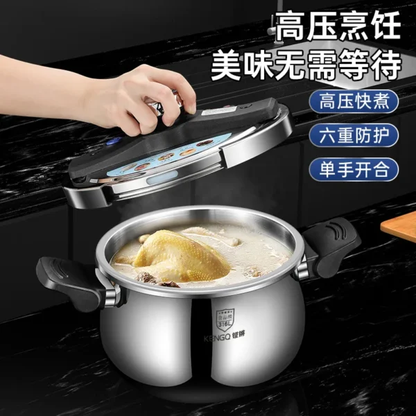 316L stainless steel pressure cooker, a new safety and explosion-proof pressure cooker for household use - Image 2