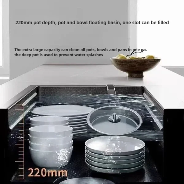 Kitchen Accessories Basin Large Thickened 304 Sink Stainless Steel Sink Single Vegetable Basin Dishwasher Table Stainless Steel - Image 4
