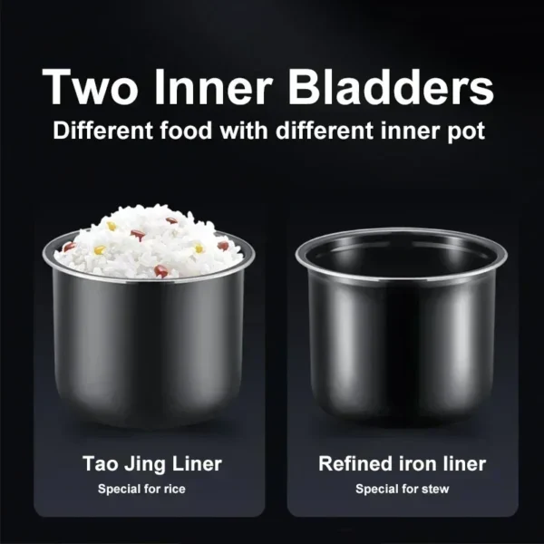 New electric pressure cooker 5 liters large capacity household double liner multifunctional rice cooker reservation - Image 5