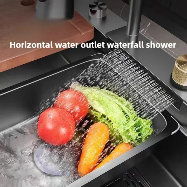 Kitchen Accessories Basin Large Thickened 304 Sink Stainless Steel Sink Single Vegetable Basin Dishwasher Table Stainless Steel - Image 3