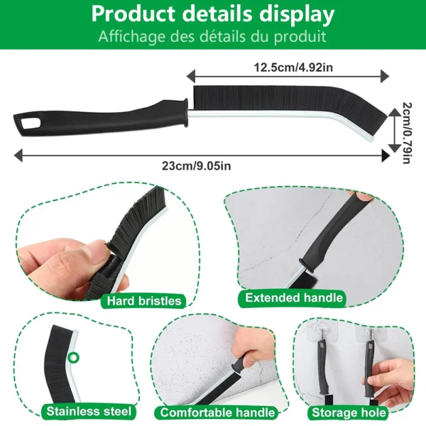 Hard Bristle Crevice Cleaning Brush for Fine Seam Corners Groove Window Cleaning Tools Kitchen Bathroom Home Tiles Joints Brush - Image 2