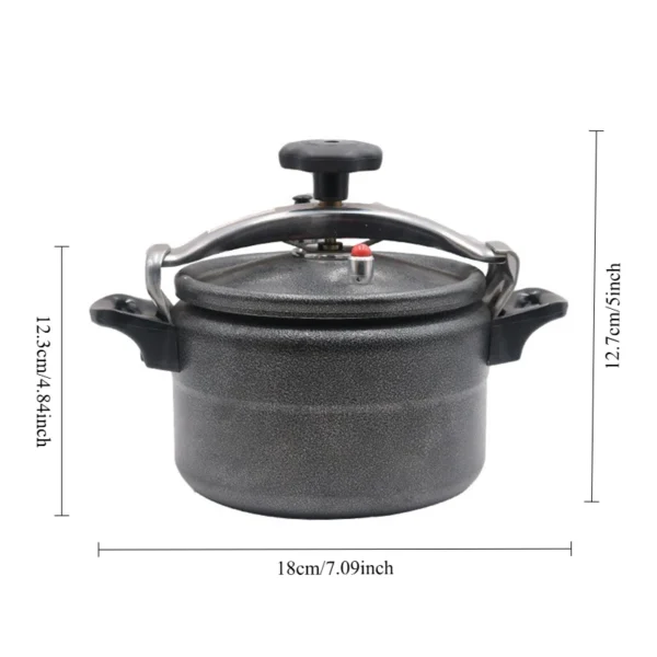 New Frosted Spray Coating Pressure Cooker 3L Black Safety Explosion-Proof Pressure Cooker Pot Outdoor Firewood Pressure Cooker - Image 5