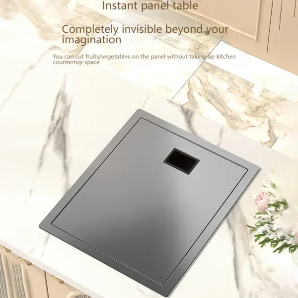 Hidden Bar Sink Stainless Steel Kitchen Sink Apartment Small Single Slot Touring Car Dishwashing Sink With Cover Plat Wash Basin - Image 3