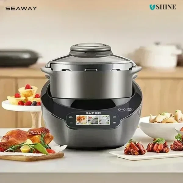 Multifunctional Kitchen Robot - Home Automatic Frying Robot, Multi-Purpose Pot & Pressure Cooker Cooking Machine Combined