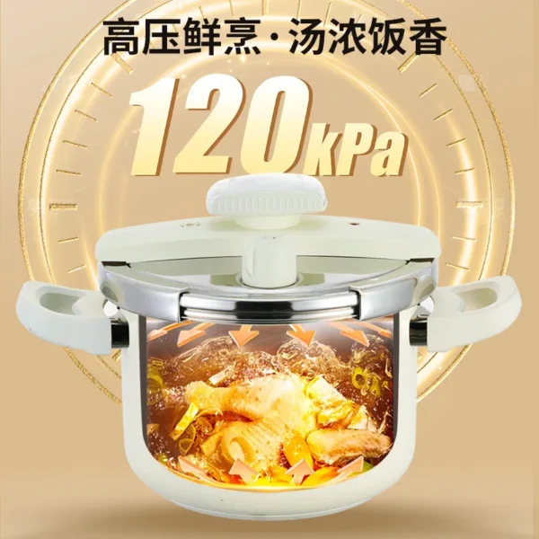 New Pressure Cooker Household 316L Stainless Steel Gas Induction Cooker Universal High Pressure Cooker Flagship Store - Image 2