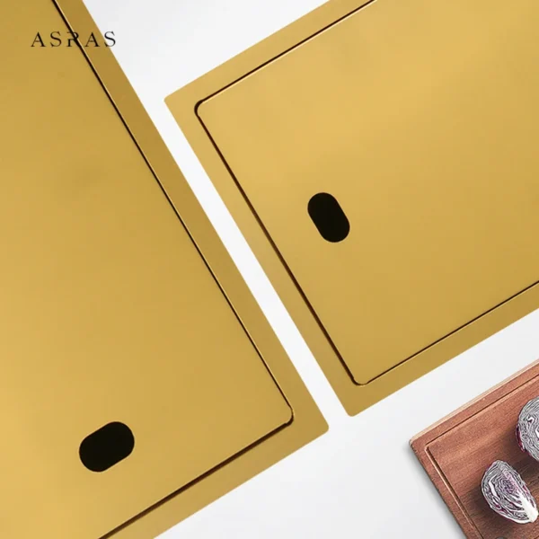 Nanometer Gold 304 Stainless Steel Handmade kitchen Bar Counter Sink Cover hidden Single Kitchen Small Size Kitchen Sink - Image 6