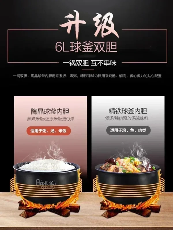 Electric pressure cooker new 6L large capacity smart reservation household electric pressure cooker - Image 5