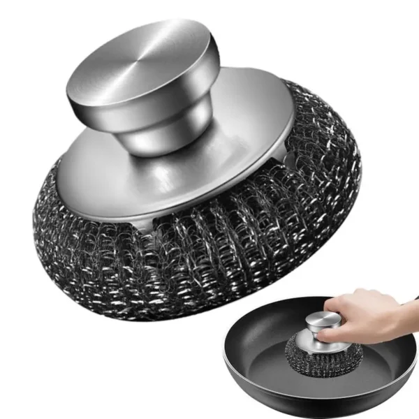 Stainless Steel Scrubber Stainless Steel Cleaning Pads Dish Brush Stainless Steel Steel Wool Brush for Iron Pots - Image 4