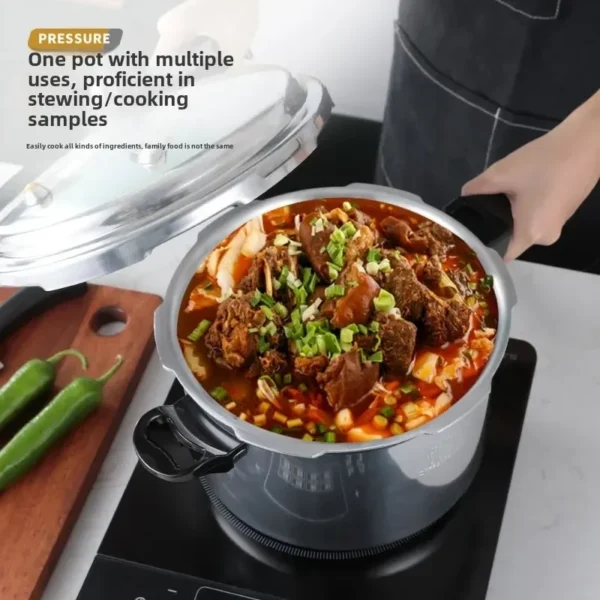 Kitchen Pressure Cooker Cookware Soup Meats pot 18/20/22cm Gas Stove/Open Fire Pressure Cooker Outdoor Camping Cook Tool Steamer - Image 2