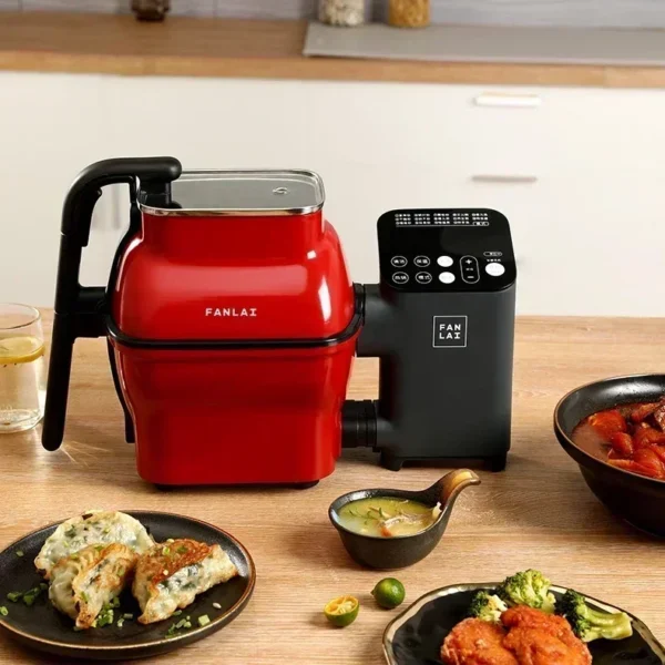 New intelligent frying robot - automatic. Multifunction for household. Kitchen cooking frying pan. Cooking frying machine. - Image 2