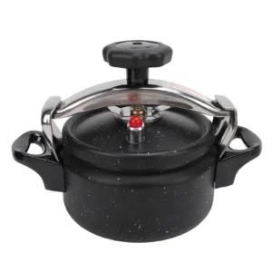 1.5/2/3L Black Pressure Canner, Aluminum Alloy Pressure Cooker, Explosion Proof, Compound Bottom, Multi-Stove Compatible