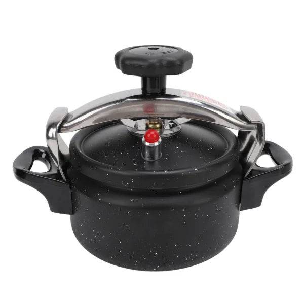 1.5/2/3L Black Pressure Canner, Aluminum Alloy Pressure Cooker, Explosion Proof, Compound Bottom, Multi-Stove Compatible