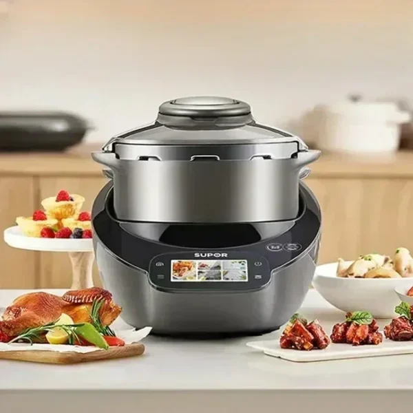SUPOR Multifunctional Automatic Wok - Type Cooker Robot for Home: Electric Pressure - Equipped Kitchen Food Machine