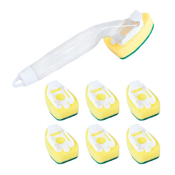 Dish Sponge Dish Wand Sponge Refillable Replacement Heads Kitchen Sink Cleaning Brush Dish Scrubber Scouring Scrubber Pads - Image 2