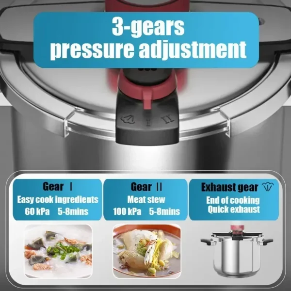 Pressure Cooker Multifunctional Pressure-Limited Explosion-proof Pressure Cooker Stainless Steel Kitchen Pressure Pot - Image 2