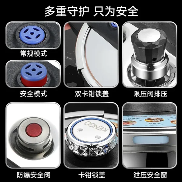 316L stainless steel pressure cooker, a new safety and explosion-proof pressure cooker for household use - Image 4