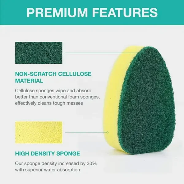 7Pcs Heavy Duty Dish Wand Sponge Refill Replacement Heads for Kitchen Sink Cleaning Dish Wash Sponge - Image 2