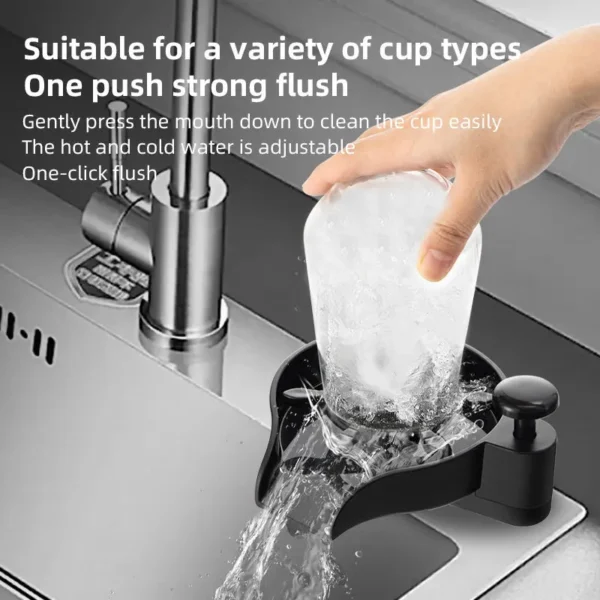 High Pressure Automatic Glass Rinser Household Cup Washer Rinsing Cleaning Soap Dispenser Bottle Cleaner Kitchen Sink Accessorie - Image 3
