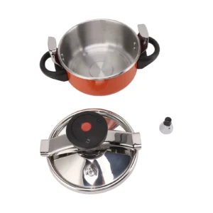2L 2 Liter Stainless Steel Double Bottom Mini Pressure Cooker Canner For Gas Stoves Induction Stove Kitchenware Kitchen Supplies
