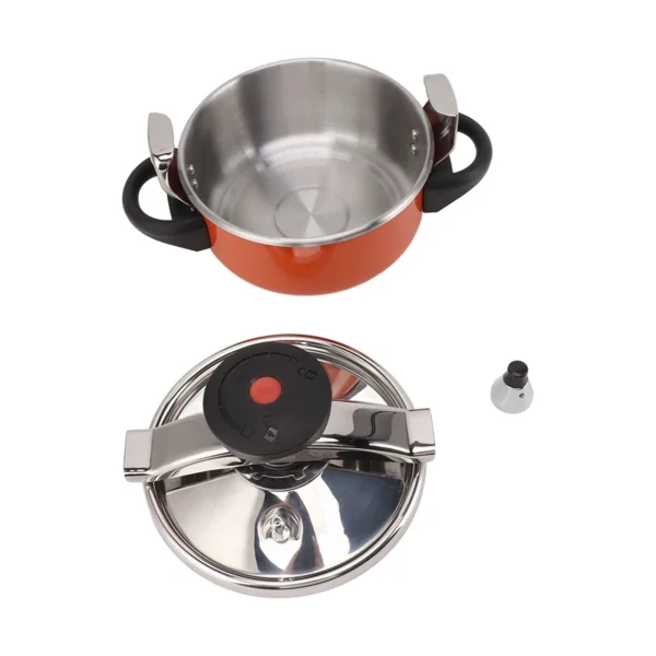 2L 2 Liter Stainless Steel Double Bottom Mini Pressure Cooker Canner For Gas Stoves Induction Stove Kitchenware Kitchen Supplies