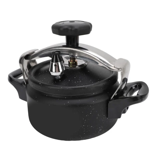 1.5/2/3L Black Pressure Canner, Aluminum Alloy Pressure Cooker, Explosion Proof, Compound Bottom, Multi-Stove Compatible - Image 4