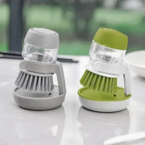 Kitchen Wash Pot Dish Brush with Dispenser Liquid Filling By Pressing Does Not Hurt Pan Automatic Cleaning Brushes