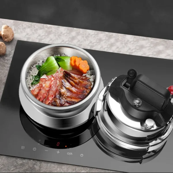 0.8L/1.2L/1.6L/2L stainless steel small pressure cooker outdoor camping home gas induction cooker cooking pressure cooker - Image 2