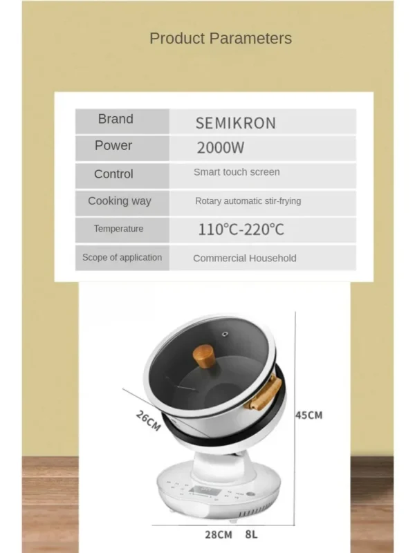 Automatic Cooker Automatic Frying Pan Intelligent Multi-Function Cooking Fried Rice Robot Commercial Use Monsieur Cuisine - Image 5