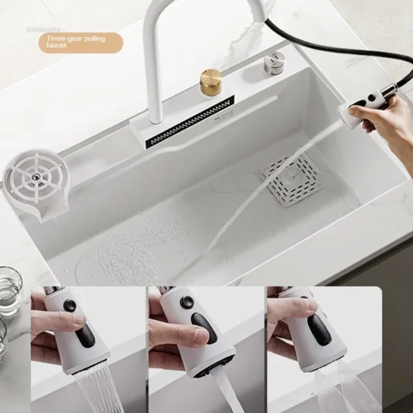 Japanese Stainless Steel Kitchen Sinks for Cafe Scratch-resistant Cup Washer Sink Multi-functional Kitchen Sink for Home - Image 5