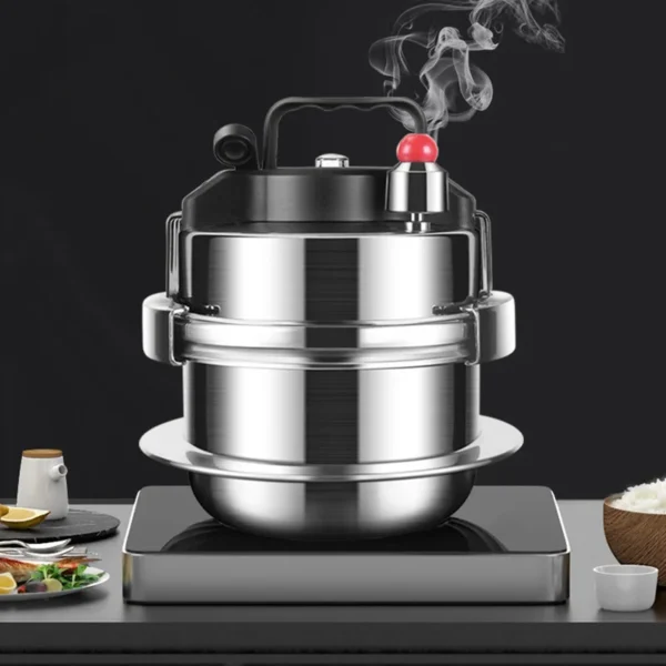 0.8L/1.2L/1.6L/2L stainless steel small pressure cooker outdoor camping home gas induction cooker cooking pressure cooker - Image 5