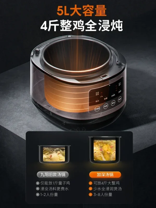 Electric pressure cooker 5L household rice cooker fully automatic double large capacity intelligent electric pressure cooker - Image 4