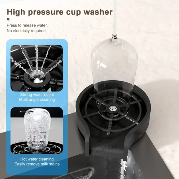 Stainless steel Kitchen Sink Embossed Large Single Slot Washing pond With Kitchen Faucet Wash Basin Water On The Left Side - Image 5