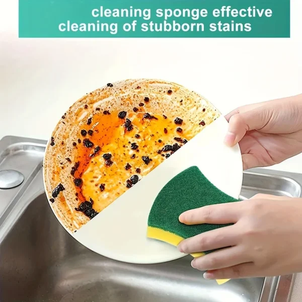 Highly Absorbent Cleaning Sponges Dish washing Magic Clean Pot Rust Stain Sponge Brush Kitchen Grease Cleaner Household Tools - Image 2