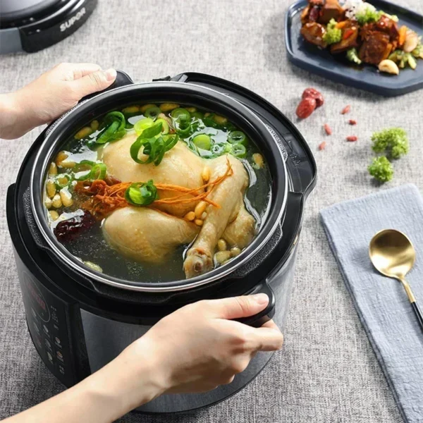 New electric pressure cooker 5 liters large capacity household double liner multifunctional rice cooker reservation - Image 6