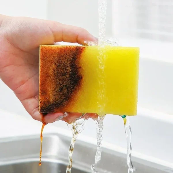 Highly Absorbent Cleaning Sponges Dish washing Magic Clean Pot Rust Stain Sponge Brush Kitchen Grease Cleaner Household Tools - Image 5