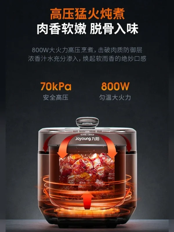 Electric pressure cooker 5L household rice cooker fully automatic double large capacity intelligent electric pressure cooker - Image 5